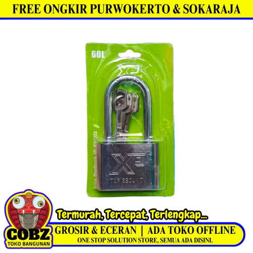 60 MM / XP Gembok Pintu Pagar Padlock Anti Maling Leher Panjang
