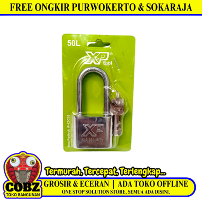 50 MM / XP Gembok Pintu Pagar Padlock Anti Maling Leher Panjang