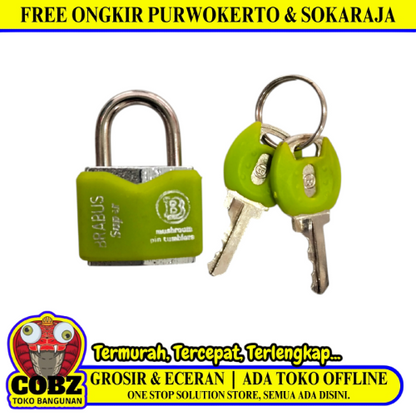 20 MM / BRABUS Gembok Pintu Pagar Padlock Anti Maling Leher Pendek