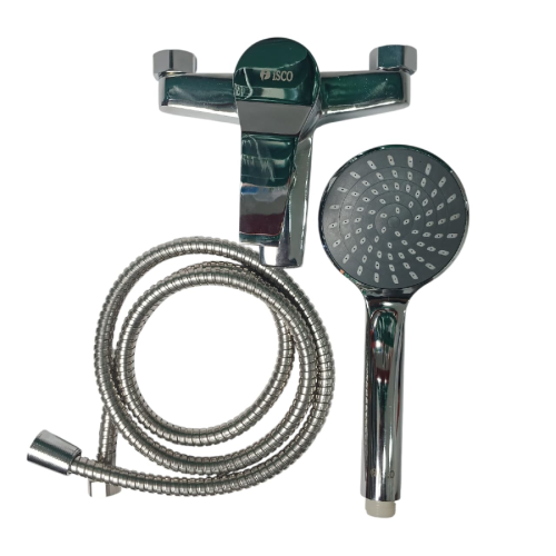 1/2 IN / ISCO WHC-6701 Kran Shower Panas Dingin Stainless + Selang + Shower Set