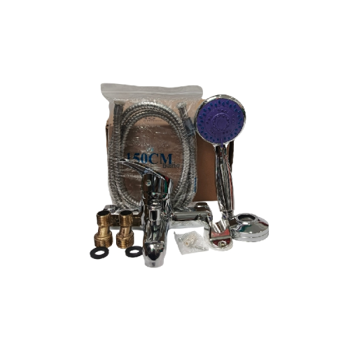 1/2 IN / BANO Kran Shower Panas Dingin Stainless + Selang + Shower Set