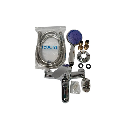 1/2 IN / BANO Kran Shower Panas Dingin Stainless + Selang + Shower Set