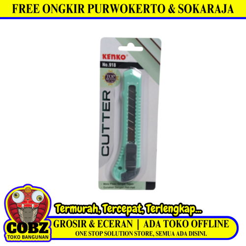 KENKO 918 Pisau Cutter Pemotong Kertas Utility Heavy Duty Blade Besar