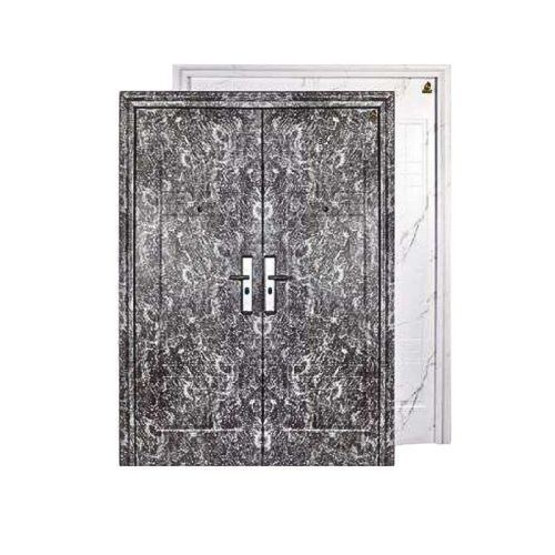 5 CM x 150 CM x 210 CM / FORTRESS MRBL FORT 150.14 DOUBLE Pintu Kamar Mandi Baja Putih Set