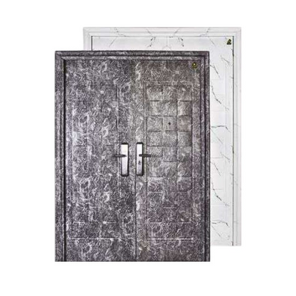 5 CM x 150 CM x 210 CM / FORTRESS MRBL FORT 150.11 DOUBLE Pintu Kamar Mandi Baja Putih Set