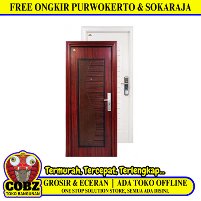 5 CM x 90 CM x 210 CM / FORTRESS MRBL FORT 90.14 SINGLE Pintu Kamar Mandi Baja Abu Set