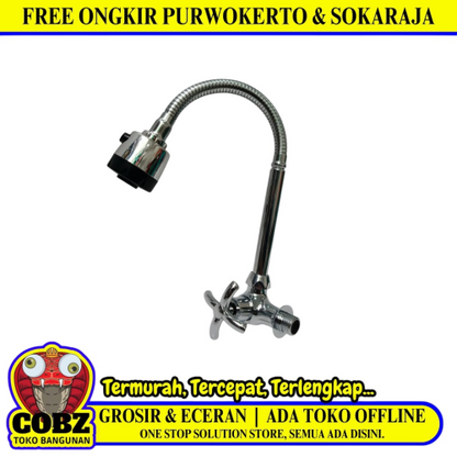 1/2 IN / COBZ 6621 Kran Angsa Fleksibel Sink BCP Tembok Stainless