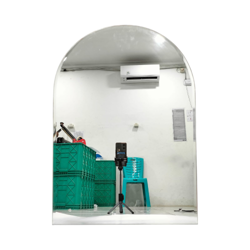 50 CM x 70 CM / COBZ  Cermin Wastafel Kaca Kamar Mandi 1/2 Lingkaran Set