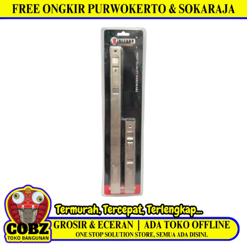 6 IN + 12 IN / BOLZANO Grendel Slot Tanam Pintu Double Stainless Set