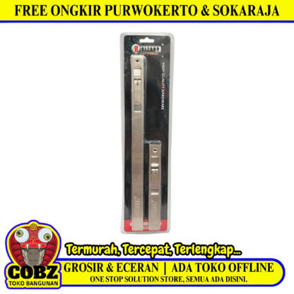 6 IN + 12 IN / BOLZANO Grendel Slot Tanam Pintu Double Stainless Set