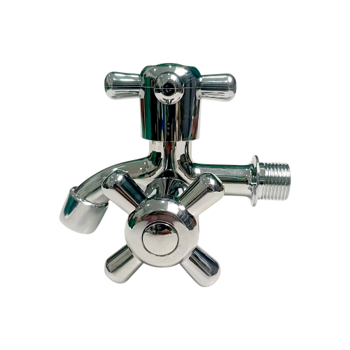 1/2 IN / FAUCET 6035 Kran Air Cabang Double Shower Mesin Cuci Stainless
