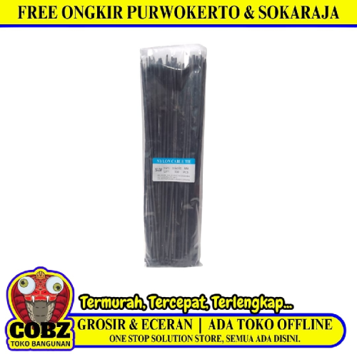 3.6 MM x 300 MM / SW Kabel Cable Ties Tali Ripet 30 CM Hitam Pack