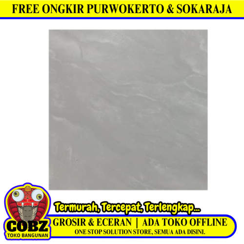 40 CM x 40 CM / ACCURA HESTIA Keramik Lantai Rumah Glossy Grey Dus