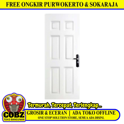 4 CM x 80 CM x 200 CM / FORTRESS METAL 80.01 SINGLE Pintu Kamar Mandi Baja White Set