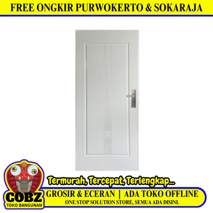 4 CM x 80 CM x 200 CM / FORTRESS METAL 80.05 SINGLE Pintu Kamar Mandi Baja White Set