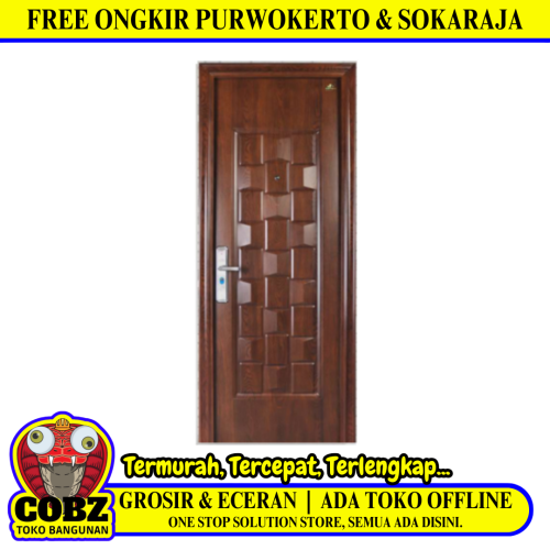 5 CM x 90 CM x 230 CM / FORTRESS PRIME 90.03 SINGLE Pintu Kamar Mandi Baja Coklat Set