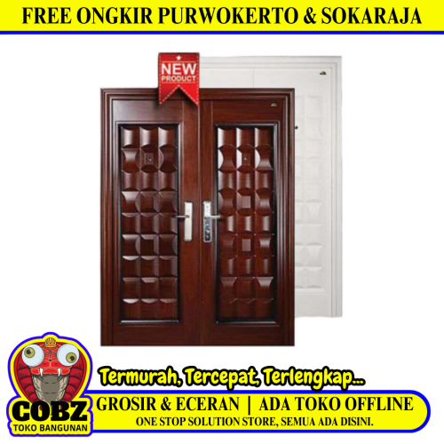 5 CM x 150 CM x 210 CM / FORTRESS FORT 150.16 DOUBLE Pintu Kamar Mandi Baja Warna Set