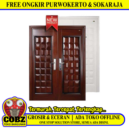 5 CM x 150 CM x 210 CM / FORTRESS FORT 150.16 DOUBLE Pintu Kamar Mandi Baja Warna Set
