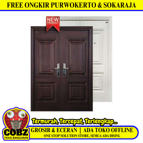 5 CM x 150 CM x 210 CM / FORTRESS FORT 150.19 DOUBLE Pintu Kamar Mandi Baja Cokelat Set