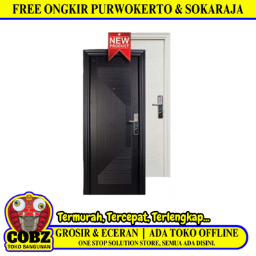 5 CM x 90 CM x 210 CM / FORTRESS FORT 90.18 SINGLE Pintu Kamar Mandi Baja Hitam Set