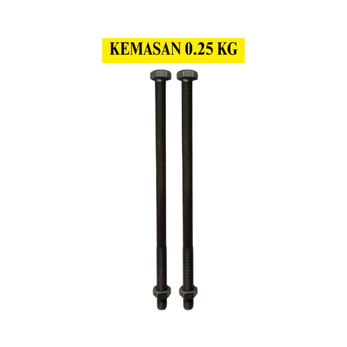 25 CM / TM Baut Mur Hexagon Bolt Nut Flat Head Warna KG