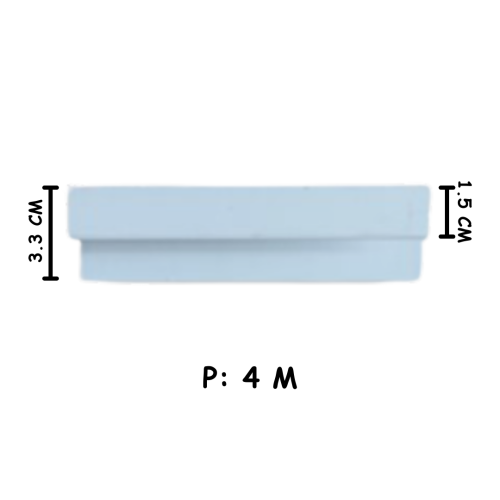 1.5 CM x 4 M / SHUNDA PLAFON LS.301 List Profil U Plafon U PVC Batang