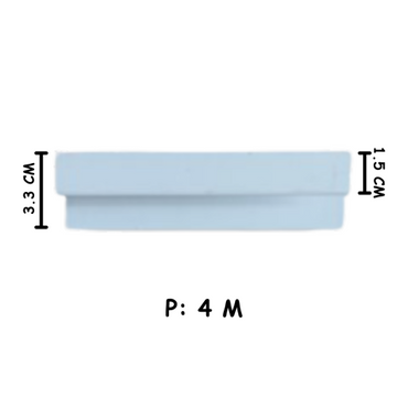1.5 CM x 4 M / SHUNDA PLAFON LS.301 List Profil U Plafon U PVC Batang