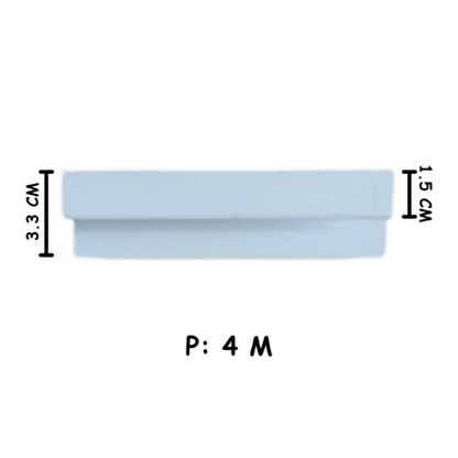 1.5 CM x 4 M / SHUNDA PLAFON LS.301 List Profil U Plafon U PVC Batang