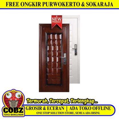 5 CM x 90 CM x 210 CM / FORTRESS FORT 90.16 SINGLE Pintu Kamar Mandi Baja White Set
