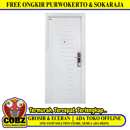 5 CM x 90 CM x 210 CM / FORTRESS FORT 90.15 SINGLE Pintu Kamar Mandi Baja White Set