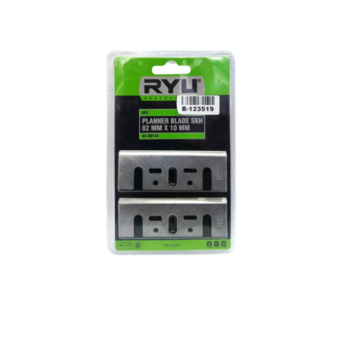 82 MM x 10 MM / RYU AC-BD144 Mata Ketam Sugu Mesin Serut Kayu Planer Blade Set