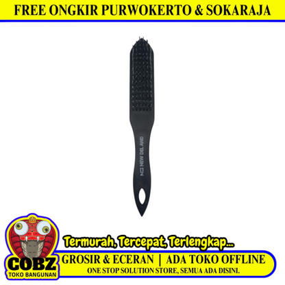6 BARIS / NEW DELAND Sikat Kawat Bahan Pembersih Karat Gagang Plastik PVC