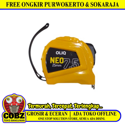 7.5 M / OLIQ NEO Meteran Alat Ukur Tukang Bangunan Measuring Tape
