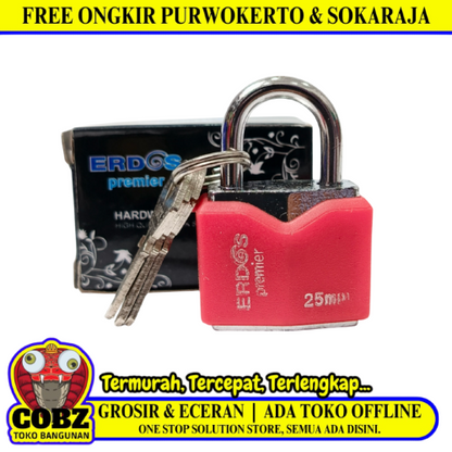 25 MM / ERDOS Gembok Pintu Pagar Padlock Anti Maling Leher Pendek