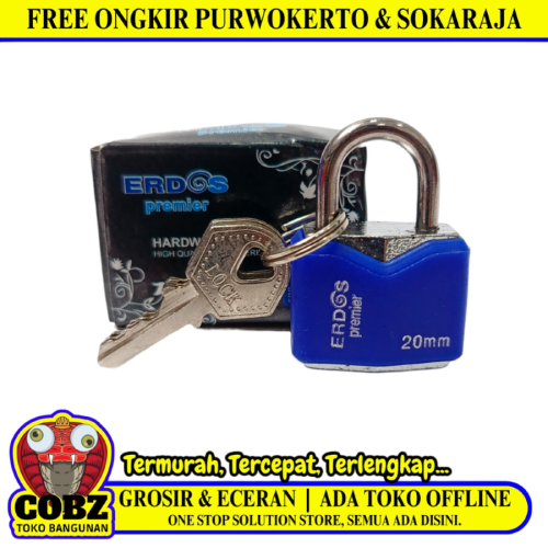 20 MM / ERDOS Gembok Pintu Pagar Padlock Anti Maling Leher Pendek