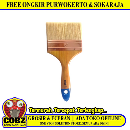 5 IN / GRT Kuas Cat Tembok Kayu Besi Air Acyrlic Paint Brush