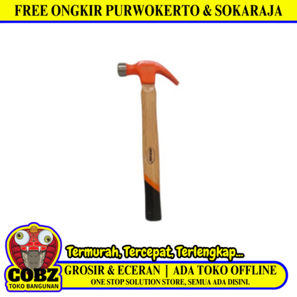 12 OZ / HIOSHI HD Palu Martil Kambing Tanduk Congkel Paku Gagang Bahan