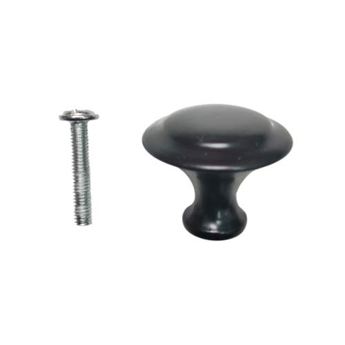 D 2 1/2 CM / COBZ Tarikan Pegangan Handle Laci Lemari Bulat Plastik PVC Hitam