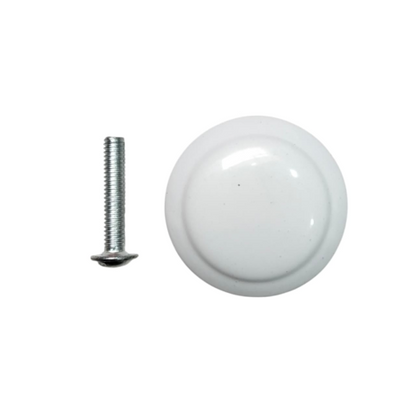 D 2 1/2 CM / COBZ Tarikan Pegangan Handle Laci Lemari Bulat Plastik PVC Putih