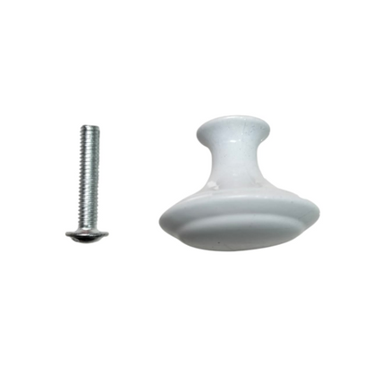 D 2 1/2 CM / COBZ Tarikan Pegangan Handle Laci Lemari Bulat Plastik PVC Putih