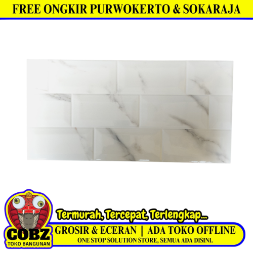 25 CM x 50 CM / PLATINUM CLIFFORD EMBS A Keramik Dinding Kamar Mandi Glossy Grey Dus
