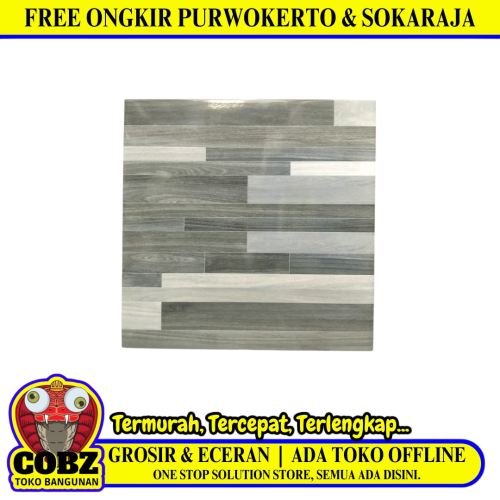 40 CM x 40 CM / ASIA OAKLAND A Keramik Dinding Kamar Mandi Glossy Grey Dus