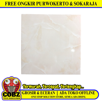 40 CM x 40 CM / JUPITER ALENZA A Keramik Lantai Rumah Glossy Beige Dus
