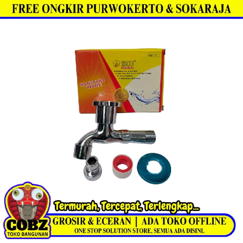 1/2 IN / ISCO WT 1037 Kran Air Tembok Taman Kamar Mandi Stainless
