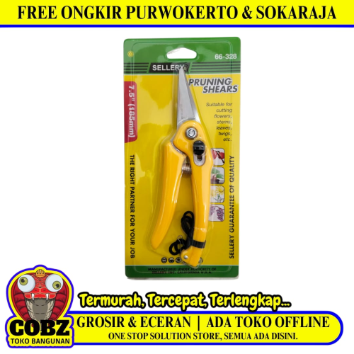 7 1/2 IN / SELLERY 66-328 Gunting Dahan Lurus Ranting Tanaman Pruning Shears