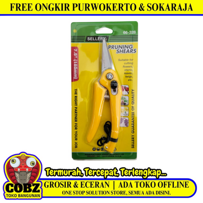 7 1/2 IN / SELLERY 66-328 Gunting Dahan Lurus Ranting Tanaman Pruning Shears