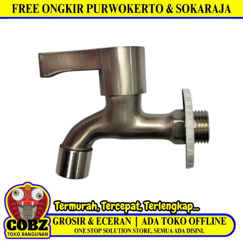 1/2 IN / GRAVINO 5093 Kran Air Tembok Taman Kamar Mandi Stainless