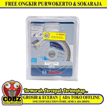 4 IN / BOSCH Turbo Mata Gerinda Potong Keramik Diamond Cutting Wheel