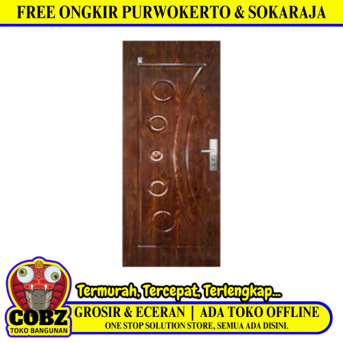 4 CM x 90 CM x 210 CM / FORTRESS URBAN 90.03 SINGLE Pintu Kamar Mandi Baja Coklat Set