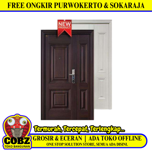 5 CM x 120 CM x 210 CM / FORTRESS FORT 120.19 MOM & SON Pintu Kamar Mandi Baja White Set